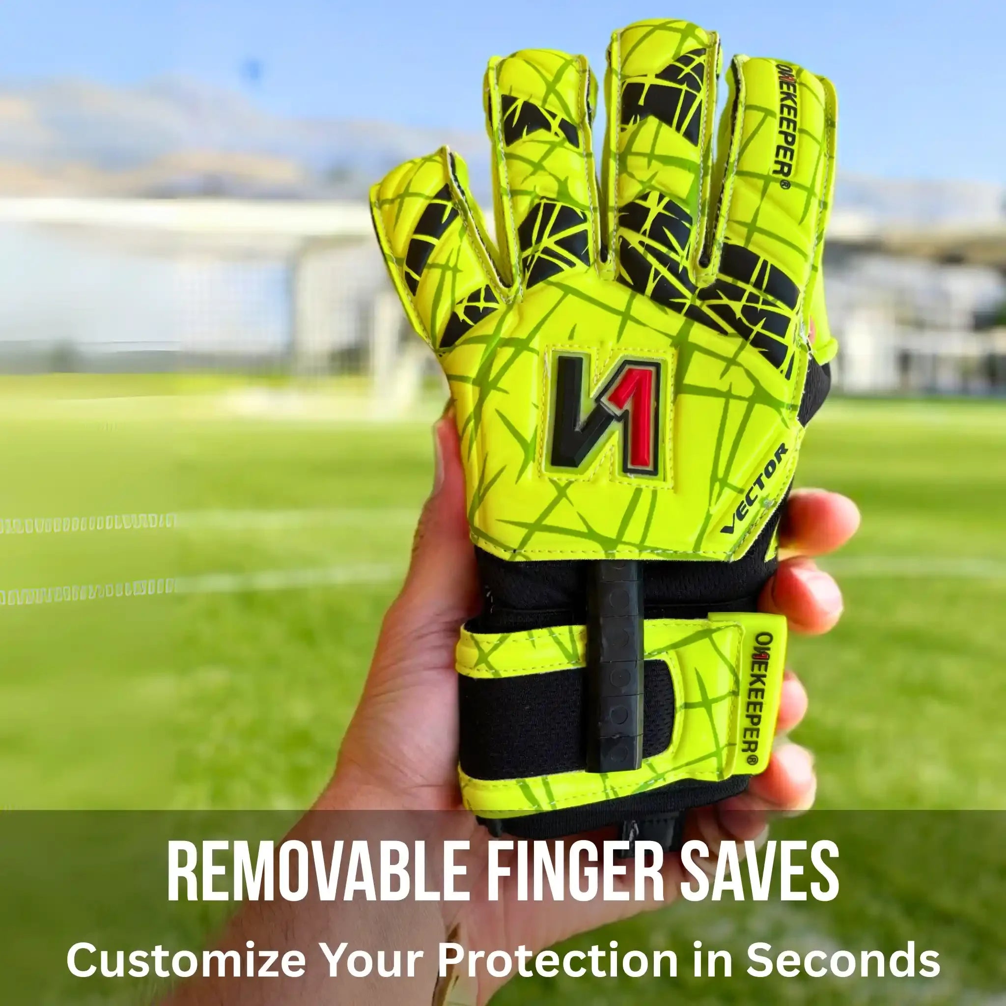 ONEKEEPER Vector Evolution Neon Yellow with Removable Fingersaves