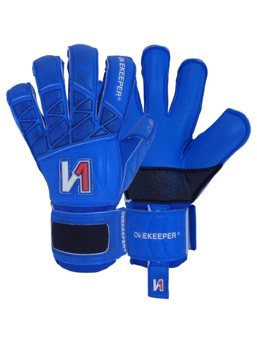 ONEKEEPER VECTOR Junior All Blue w/Finger Protection - Designed for Kids /  Junior Goalkeepers