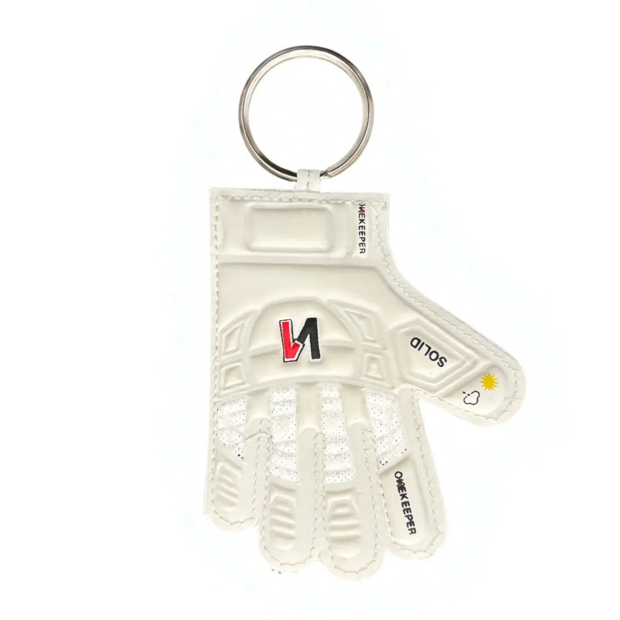 Honbay Soccer Keychain - Enamel Alloy Gloves & Ball Key Ring Pendant, Yellow (4.53 Inch)