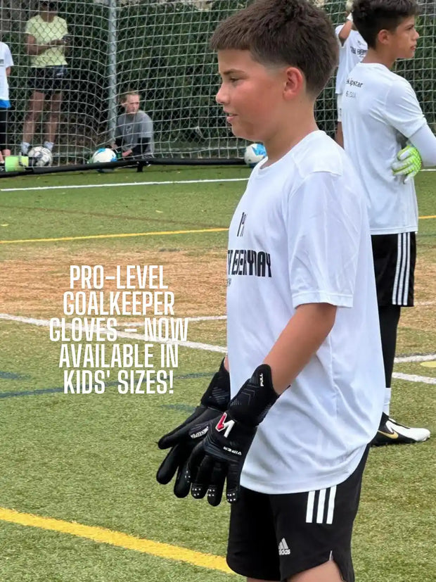 ONEKEEPER Viper Black - Strap or Strapless Negative Cut  Pro-Level Goalkeeper Gloves for Kids, Youth and Adults