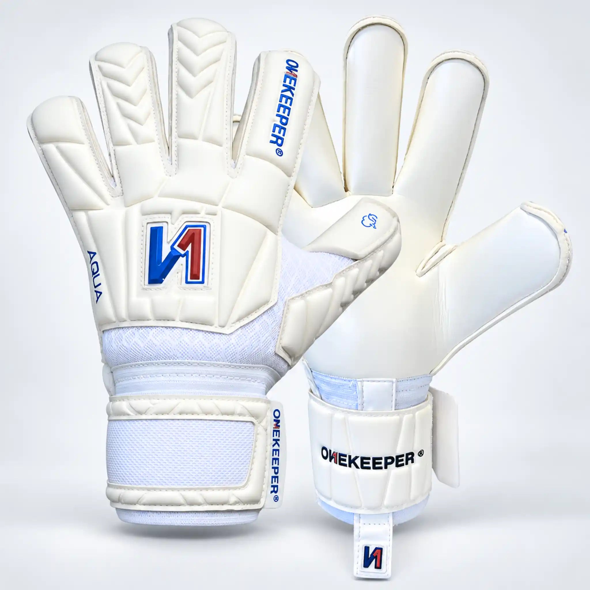 Retro Roll Finger Goalkeeper Gloves - 3.5mm German Aqua Latex