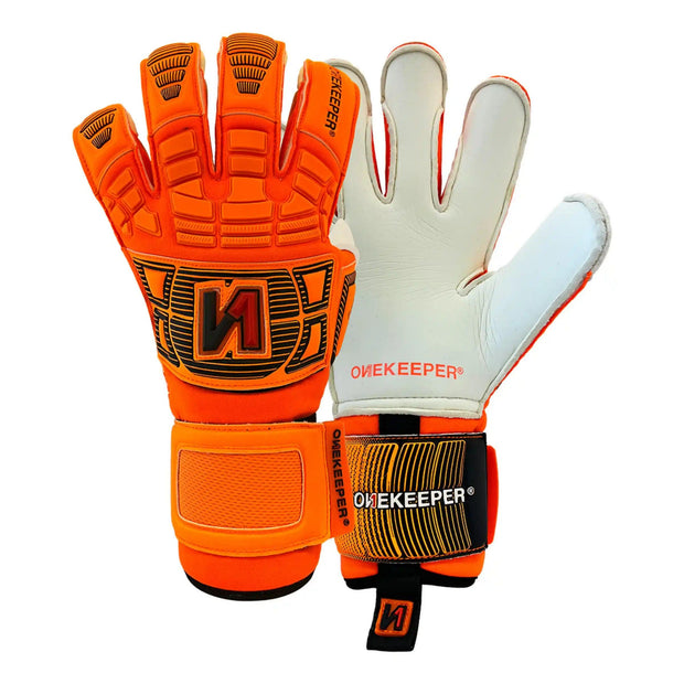 Professional goalkeeper gloves ONKEEPER Fusion Contact Pro Orange Fusion Cut gk