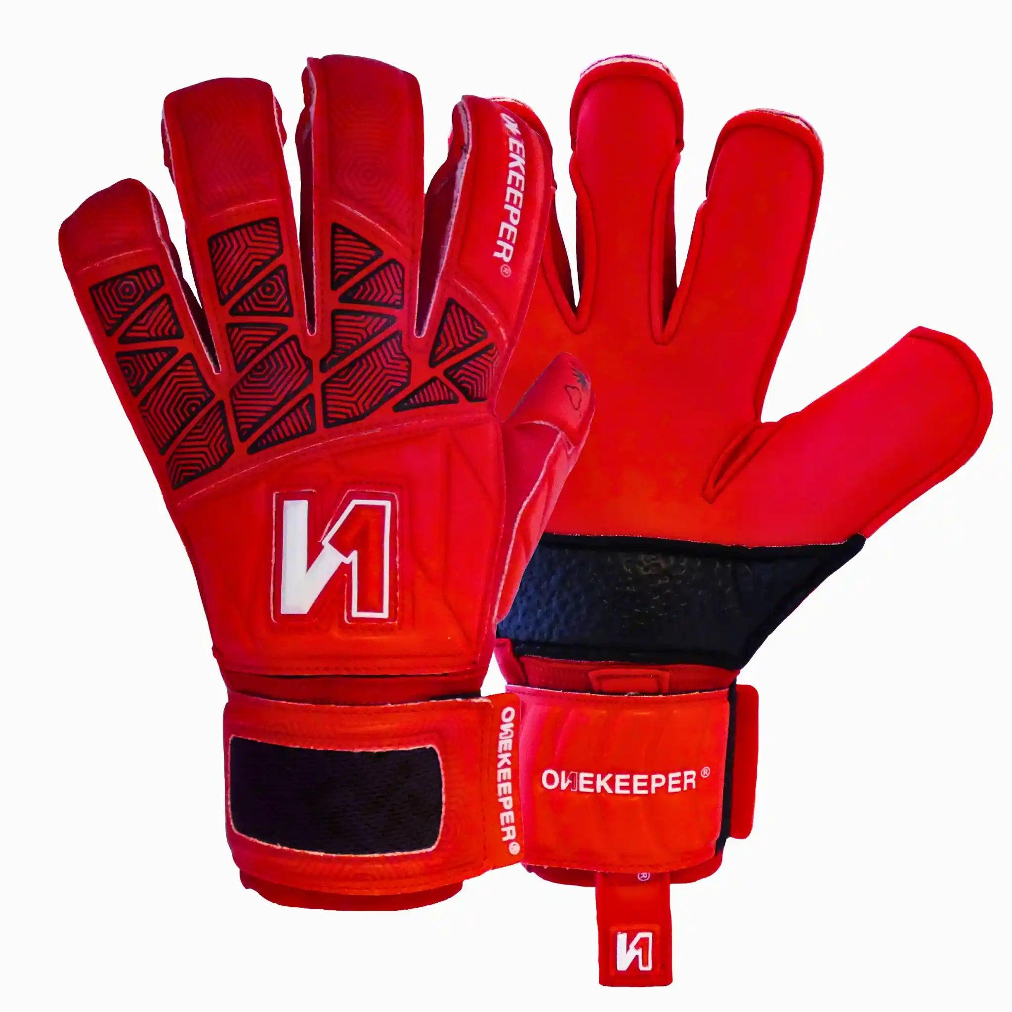 ONEKEEPER VECTOR Junior Red for Kids & Junior Goalkeepers | Removable Finger Saves (Spines not Included) - ONEKEEPER USA