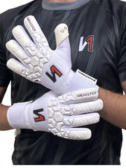 ONEKEEPER ACE All White - Professional Level Goalkeeper Glove - ONEKEEPER USA