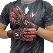 ONEKEEPER Finaty Red - Negative Cut Red and White Pro-Level Goalkeeper Gloves for Kids, Youth and Adults - ONEKEEPER USA