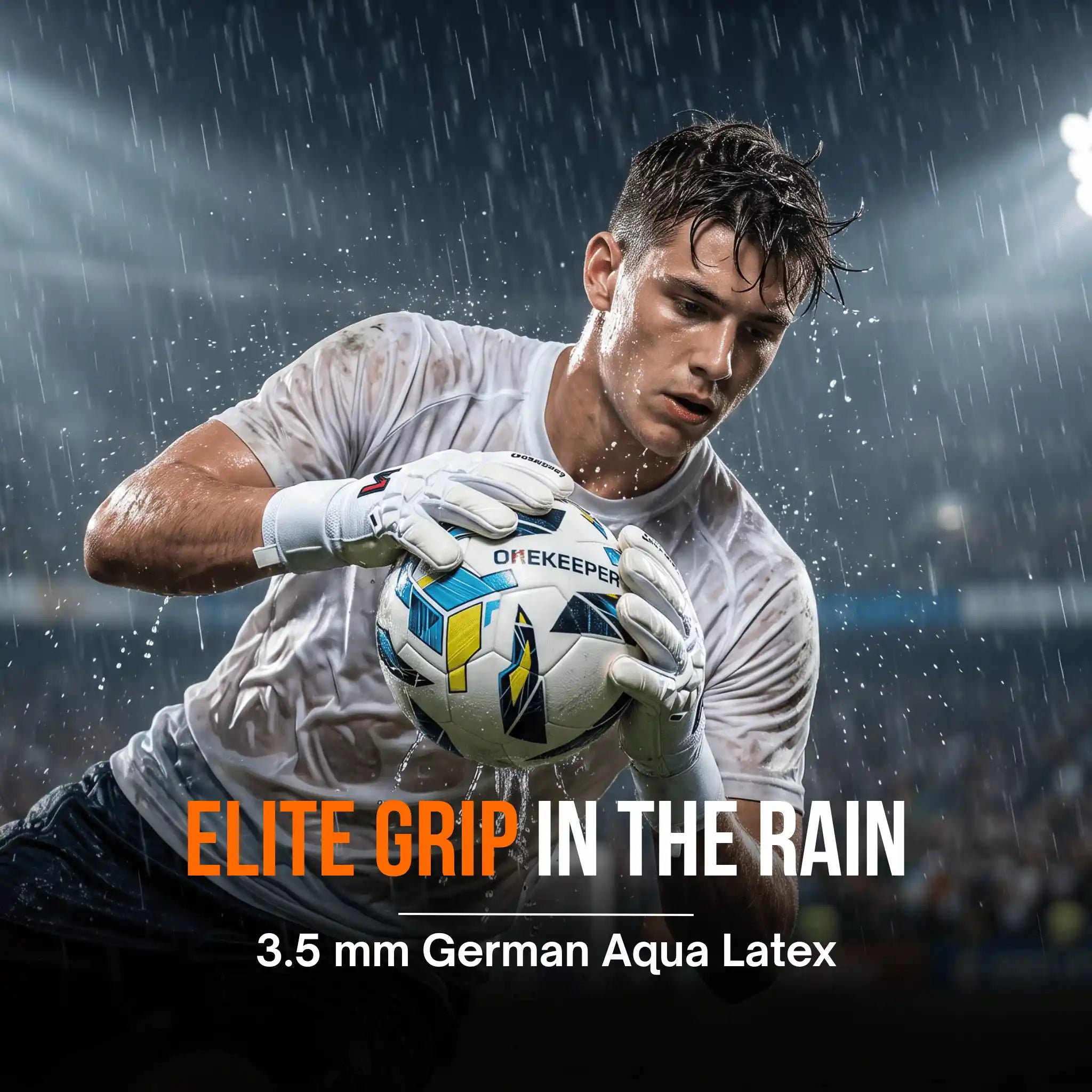 ACE White Aqua Latex Goalkeeper Gloves