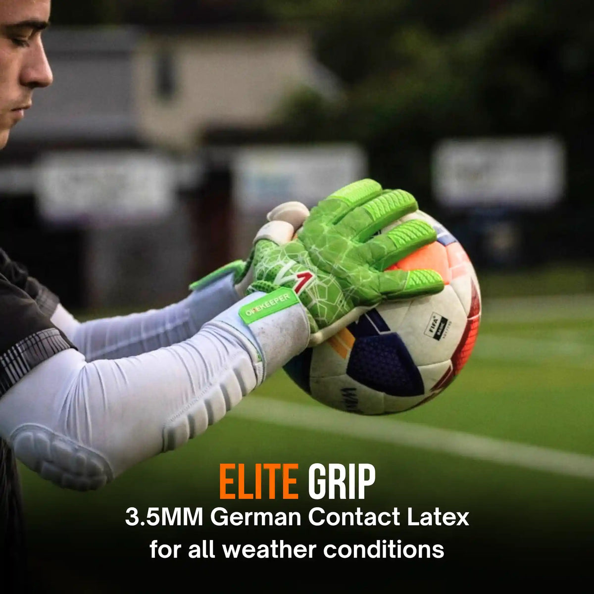 C-TEC Green Cold Weather Goalkeeper Gloves