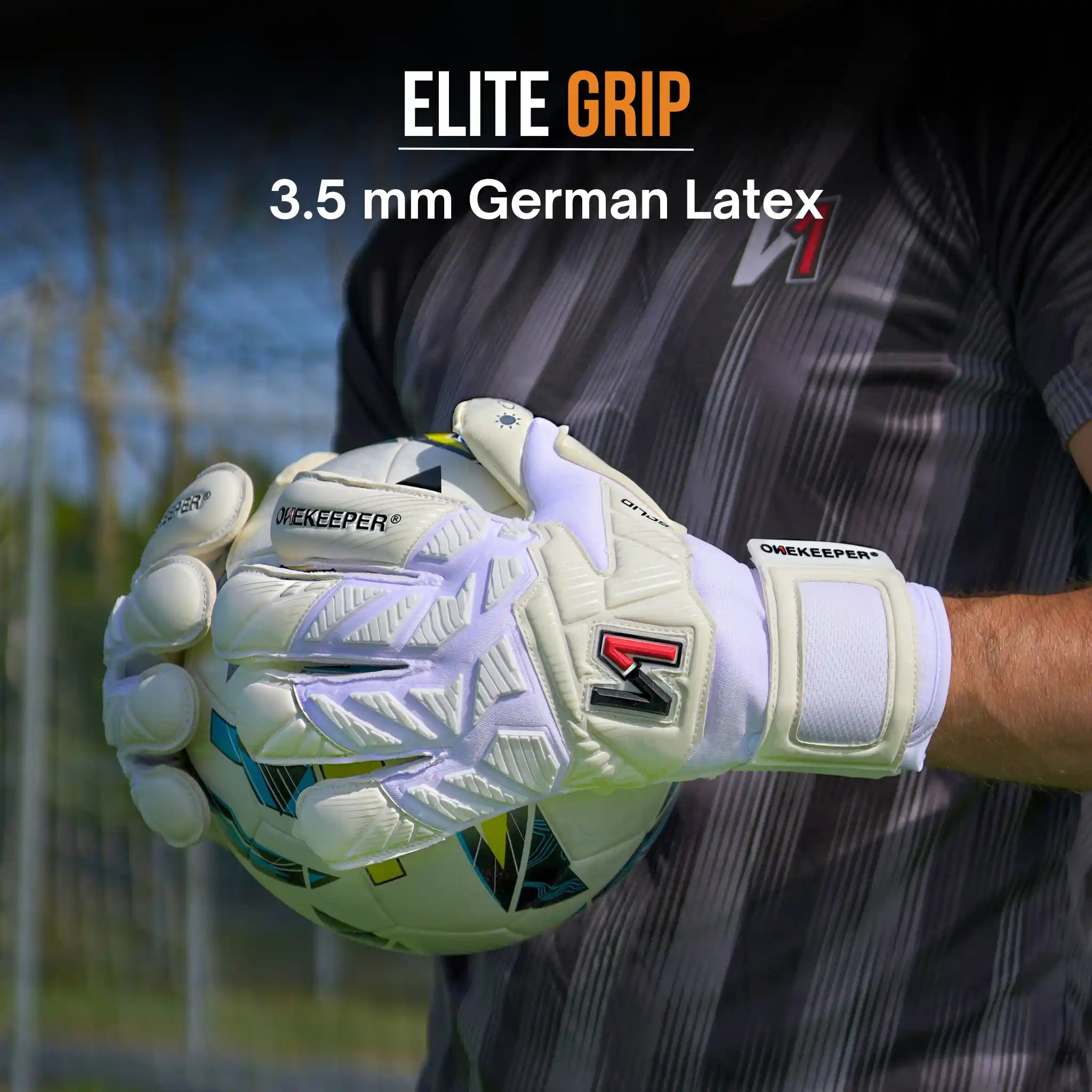 Solid White Goalkeeper Gloves with Soft-Flex Backhand