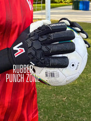 ONEKEEPER ACE Black and White - Negative Cut Pro-Level Goalkeeper Gloves - ONEKEEPER USA