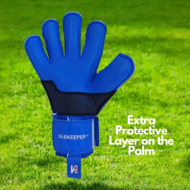 ONEKEEPER VECTOR Junior Blue Kids & Junior Goalkeepers | Removable Finger Saves (Spines not Included) - ONEKEEPER USA