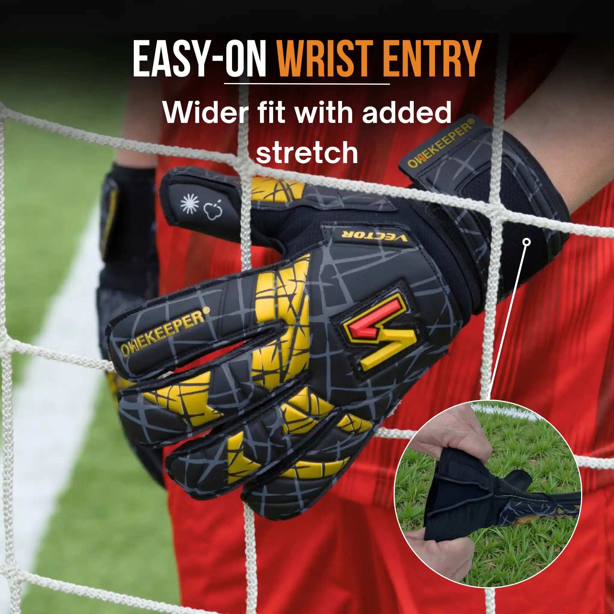 VECTOR Evolution Black & Gold- Removable Fingersaves (Spines Sold Separately)