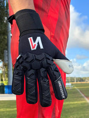 ONEKEEPER ACE Black and White - Negative Cut Pro-Level Goalkeeper Gloves - ONEKEEPER USA