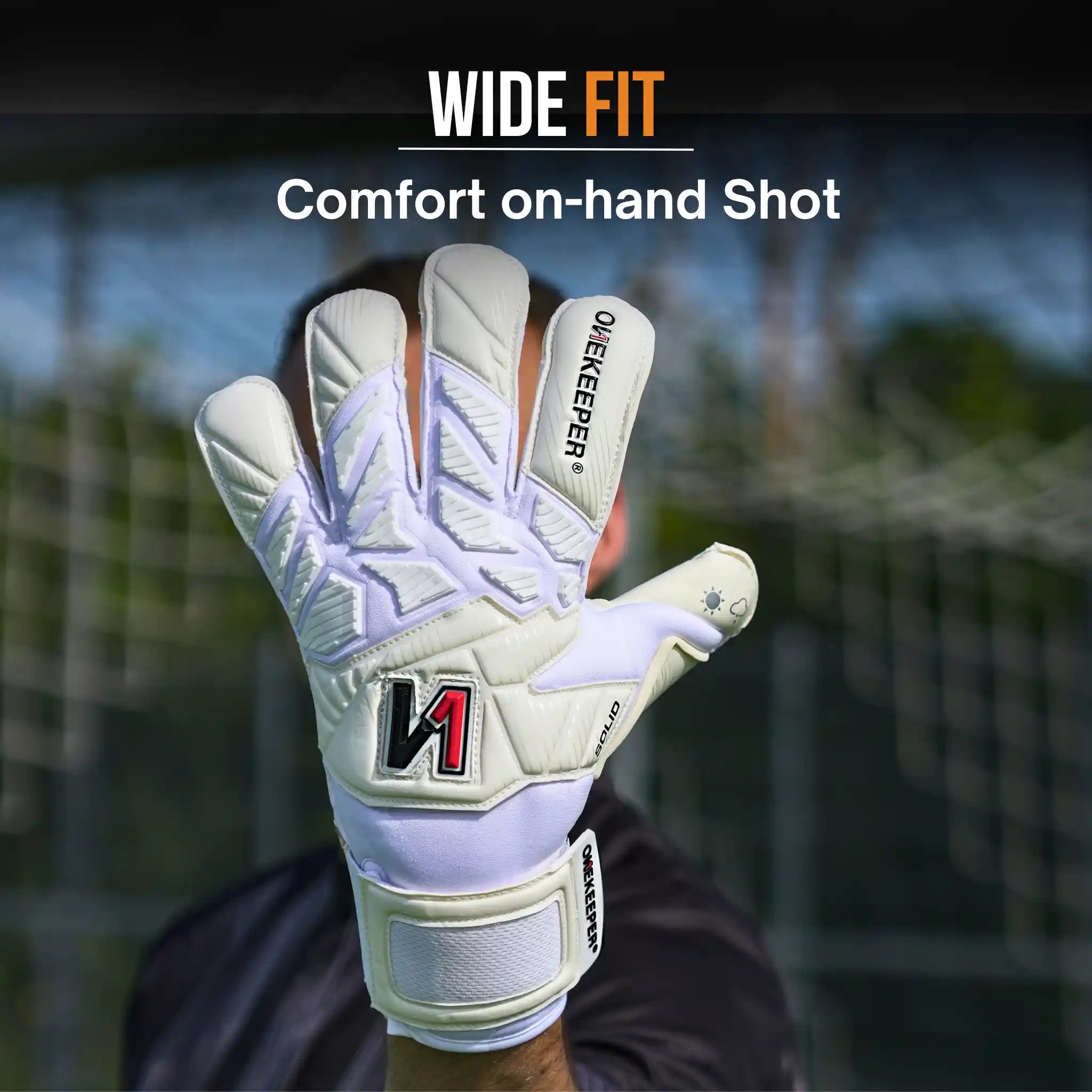 Solid White Goalkeeper Gloves with Soft-Flex Backhand