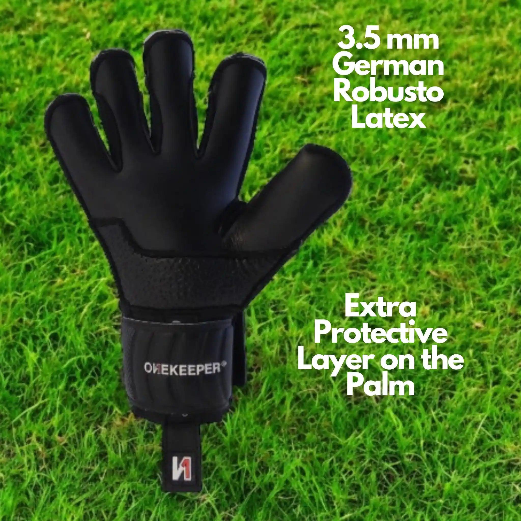 ONEKEEPER VECTOR Junior Black Kids & Junior Goalkeepers | Removable Finger Saves (Spines not Included) - ONEKEEPER USA