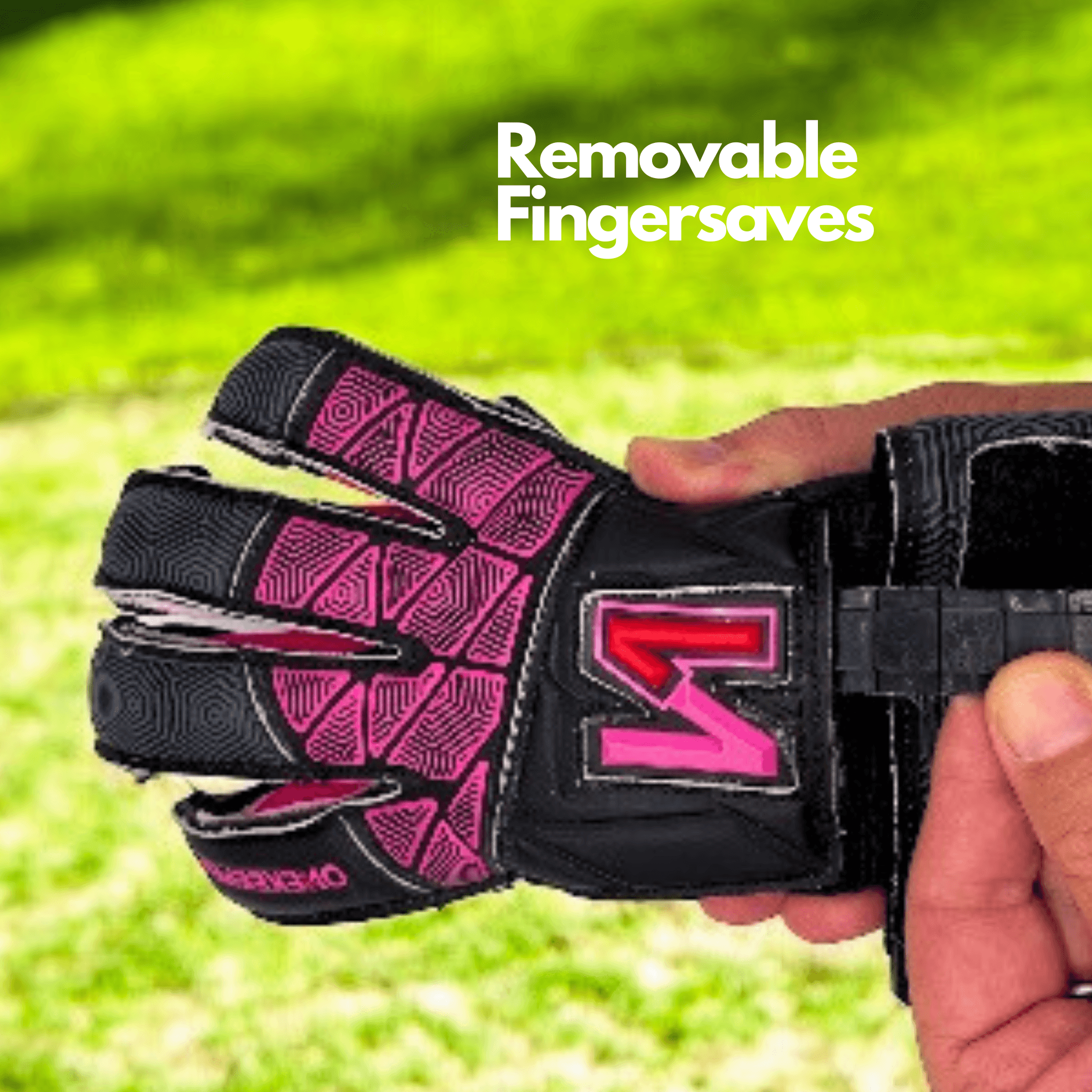 ONEKEEPER VECTOR Junior Black and Pink Kids & Junior Goalkeepers | Removable Finger Saves (Spines not Included) - ONEKEEPER USA