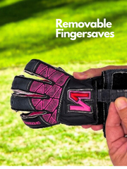 ONEKEEPER VECTOR Junior Black and Pink Kids & Junior Goalkeepers | Removable Finger Saves (Spines not Included) - ONEKEEPER USA