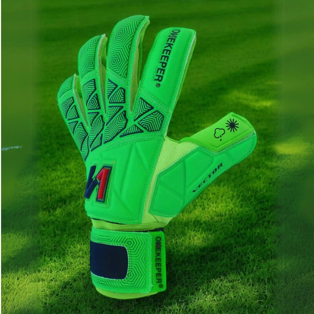 ONEKEEPER VECTOR Junior Green Kids & Junior Goalkeepers | Removable Finger Saves (Spines not Included) - ONEKEEPER USA