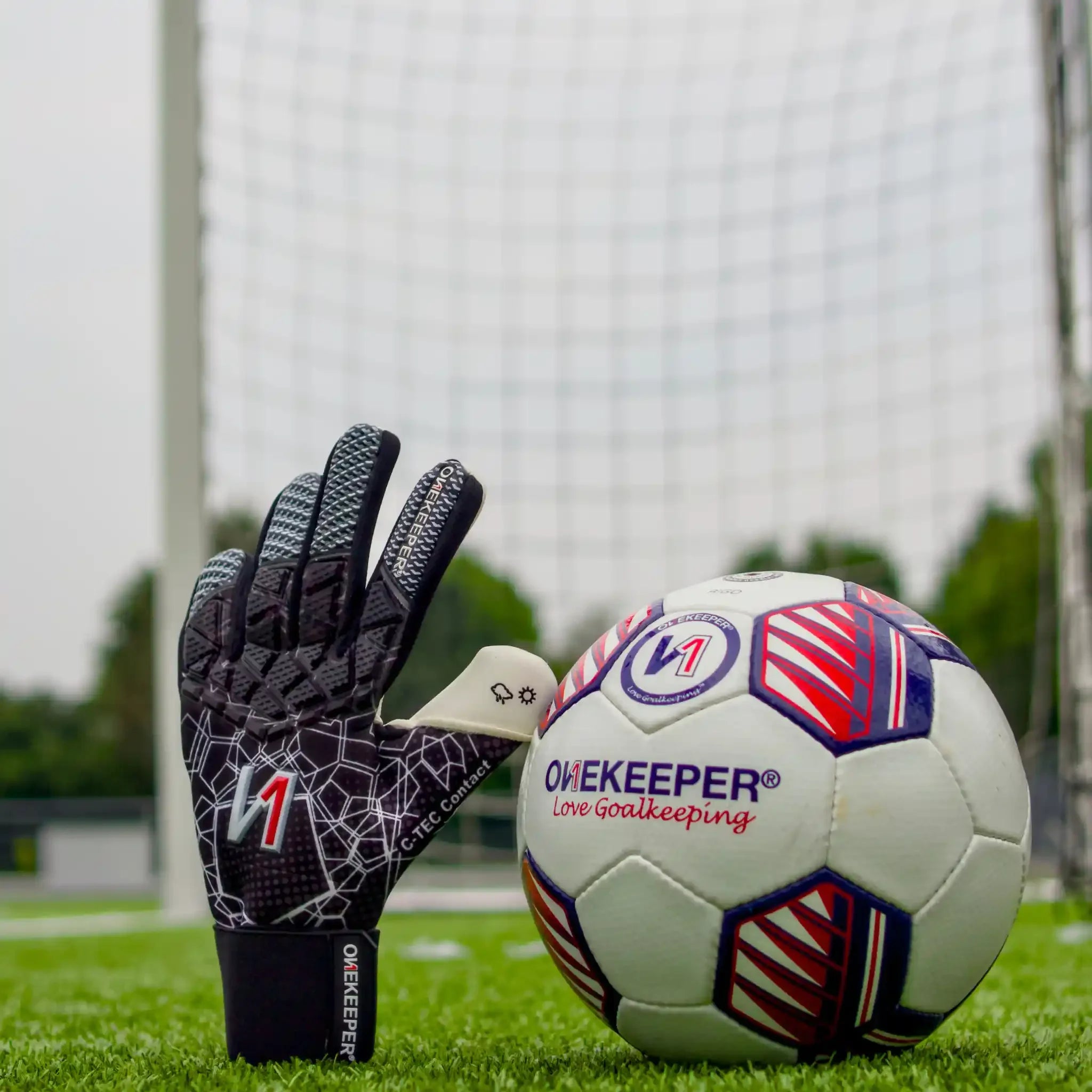 ONEKEEPER C-TEC Black Goalkeeper Gloves