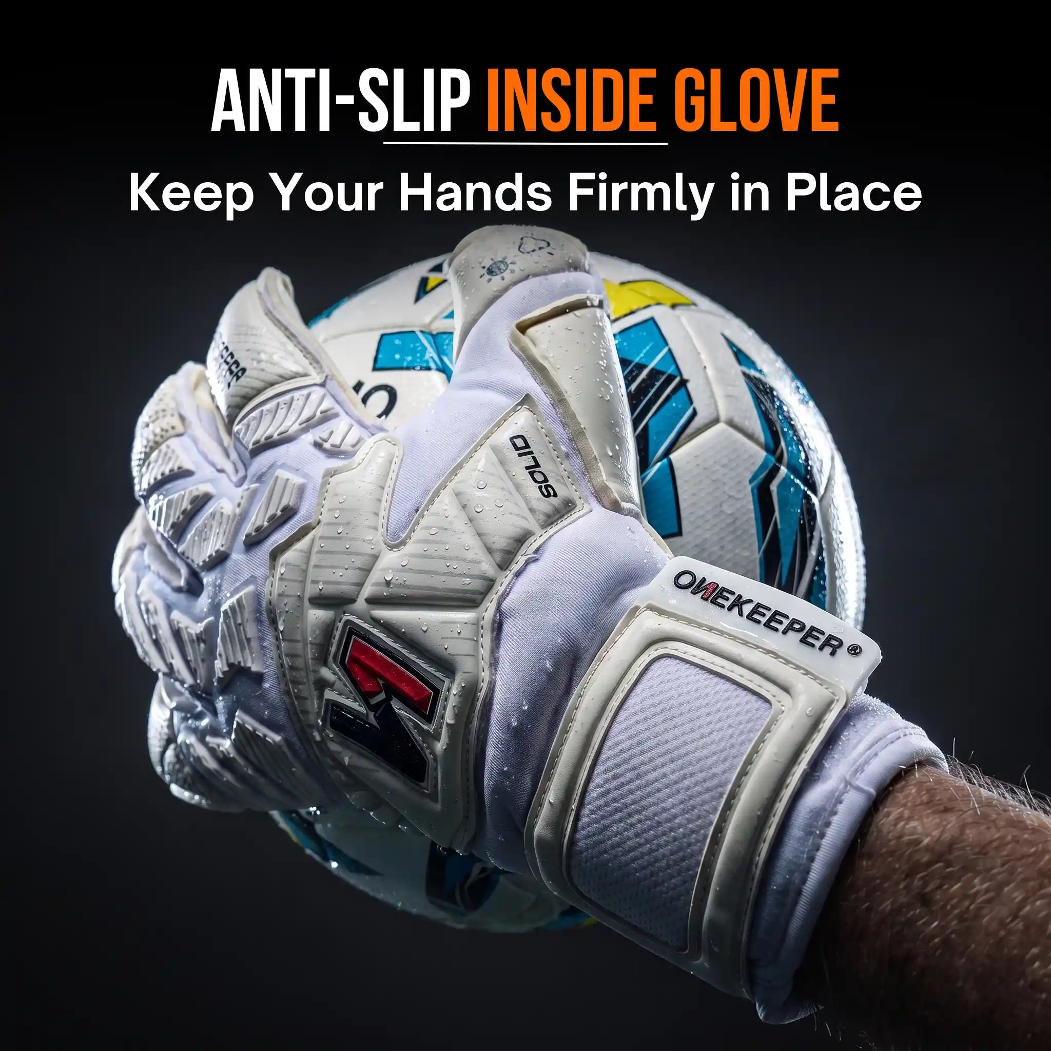 Solid White Goalkeeper Gloves with Soft-Flex Backhand