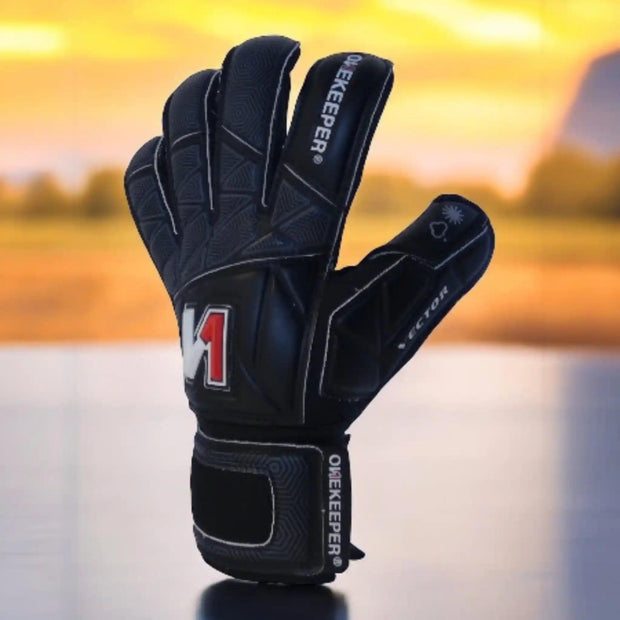 ONEKEEPER VECTOR Junior Black Kids & Junior Goalkeepers | Removable Finger Saves (Spines not Included) - ONEKEEPER USA