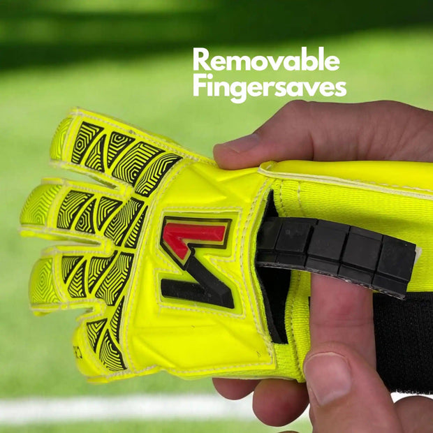 ONEKEEPER VECTOR Junior Fluorescent Yellow Kids & Junior Goalkeepers | Removable Finger Saves (Spines not Included) - ONEKEEPER USA