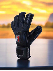 Goalkeeper gloves for kids / junior ONEKEEPER Vector Pupil Black with extra protective layer on the palm