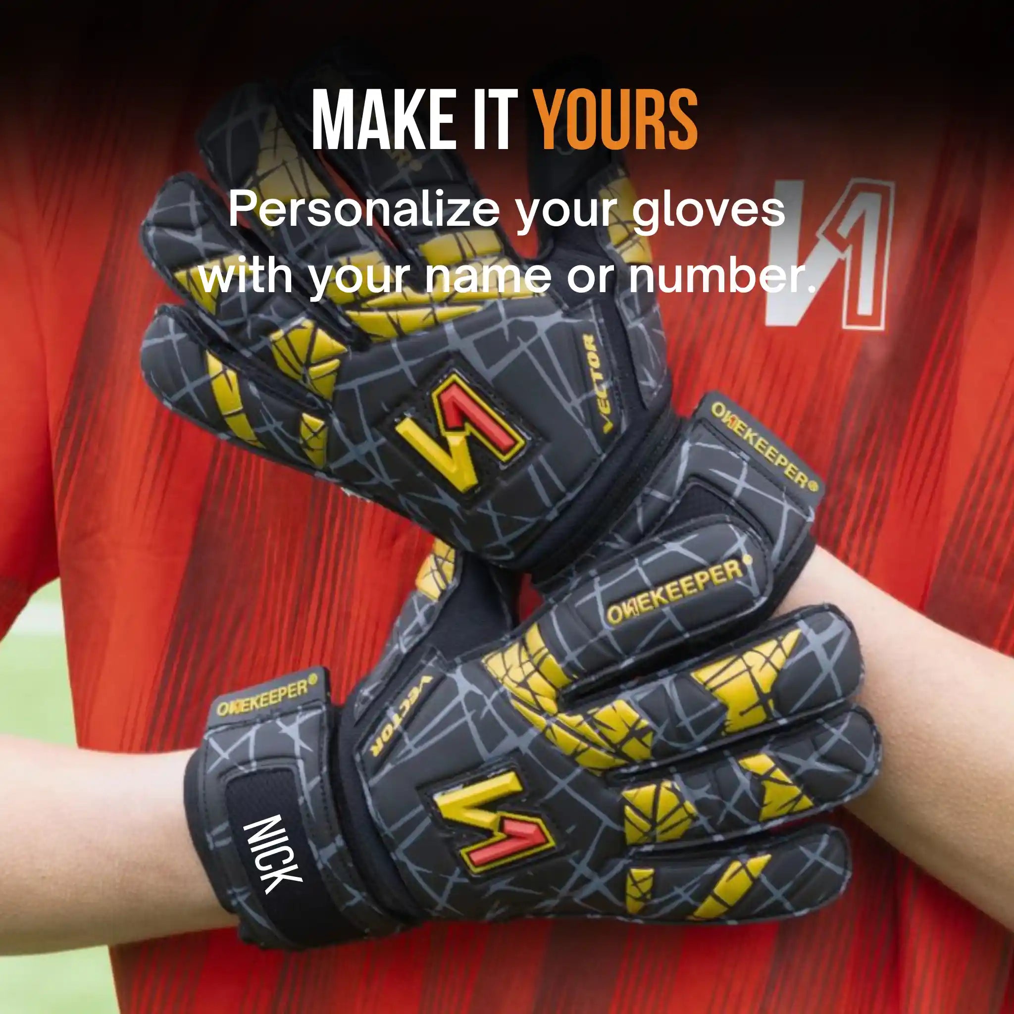 VECTOR Evolution Black & Gold- Removable Fingersaves (Spines Sold Separately)