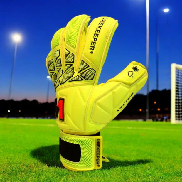 ONEKEEPER VECTOR Junior Fluorescent Yellow Kids & Junior Goalkeepers | Removable Finger Saves (Spines not Included) - ONEKEEPER USA