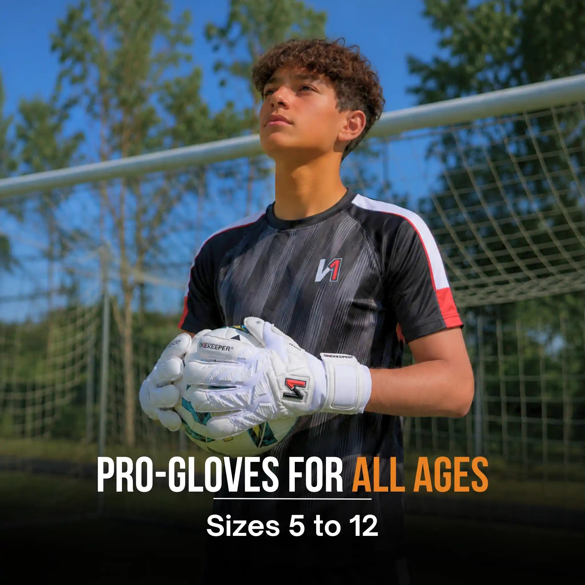Solid White Goalkeeper Gloves with Soft-Flex Backhand