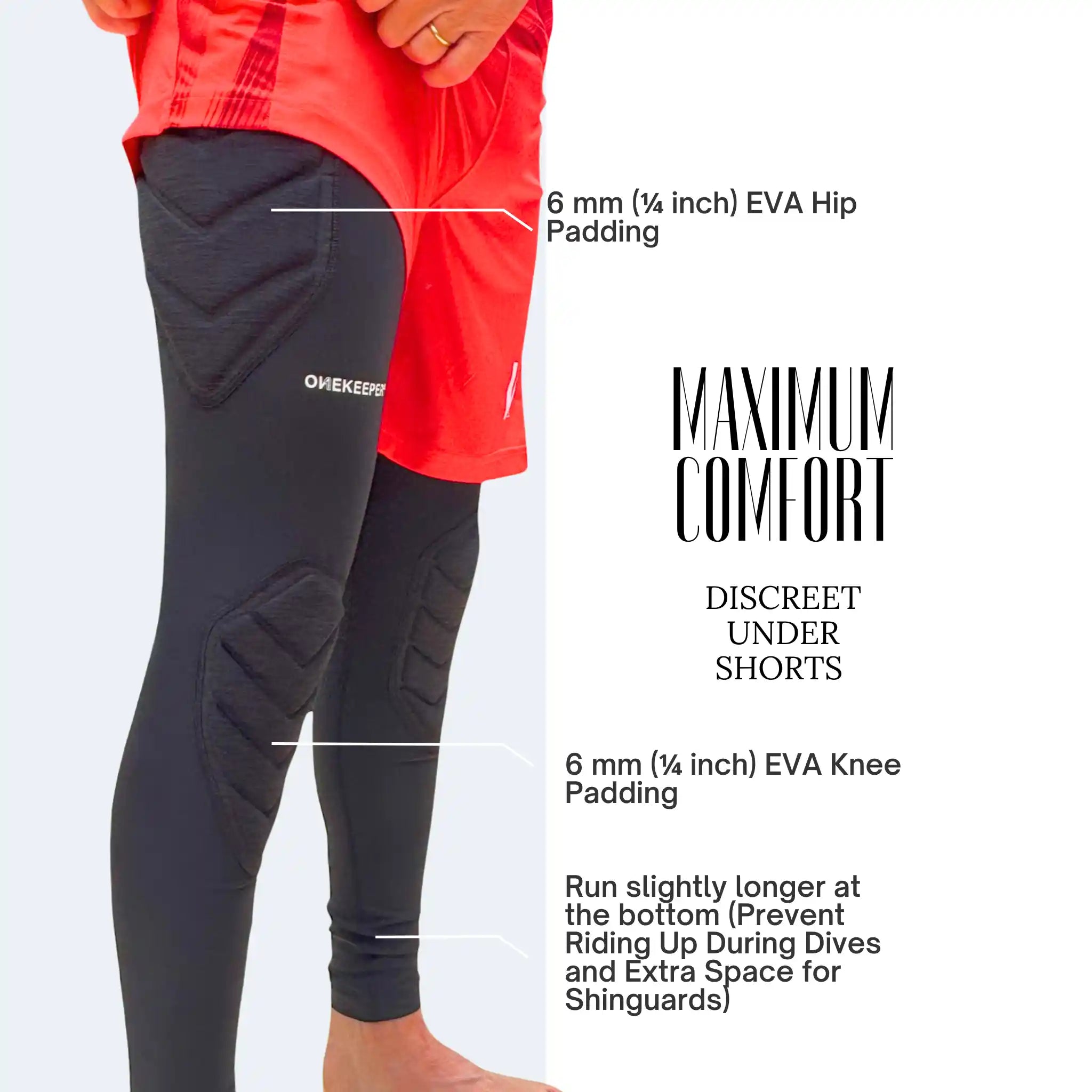 Goalkeeper Padded Leggings with Hip & Knee Protection