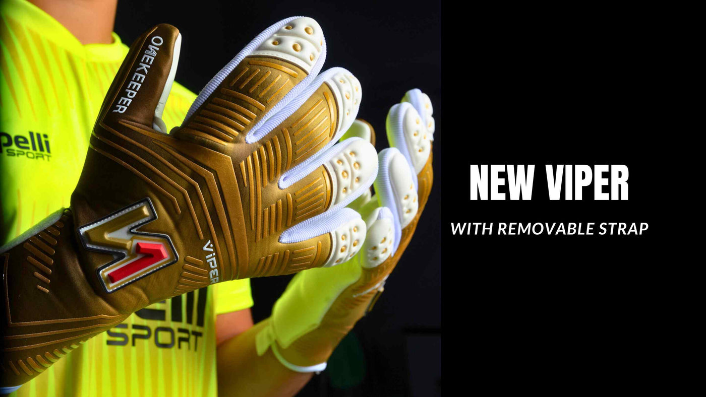 ONEKEEPER Viper pro-level goalkeeper gloves with removable strap