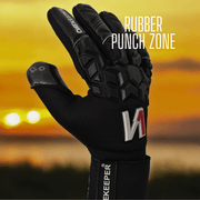 ONEKEEPER ACE Black (New Model) - All Black Negative Cut Pro-Level Goalkeeper Gloves for Kids and Adults - ONEKEEPER USA