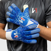 ONEKEEPER C-TEC Blue and White - Pro Goalkeeper Gloves for Kids & Adults - ONEKEEPER USA