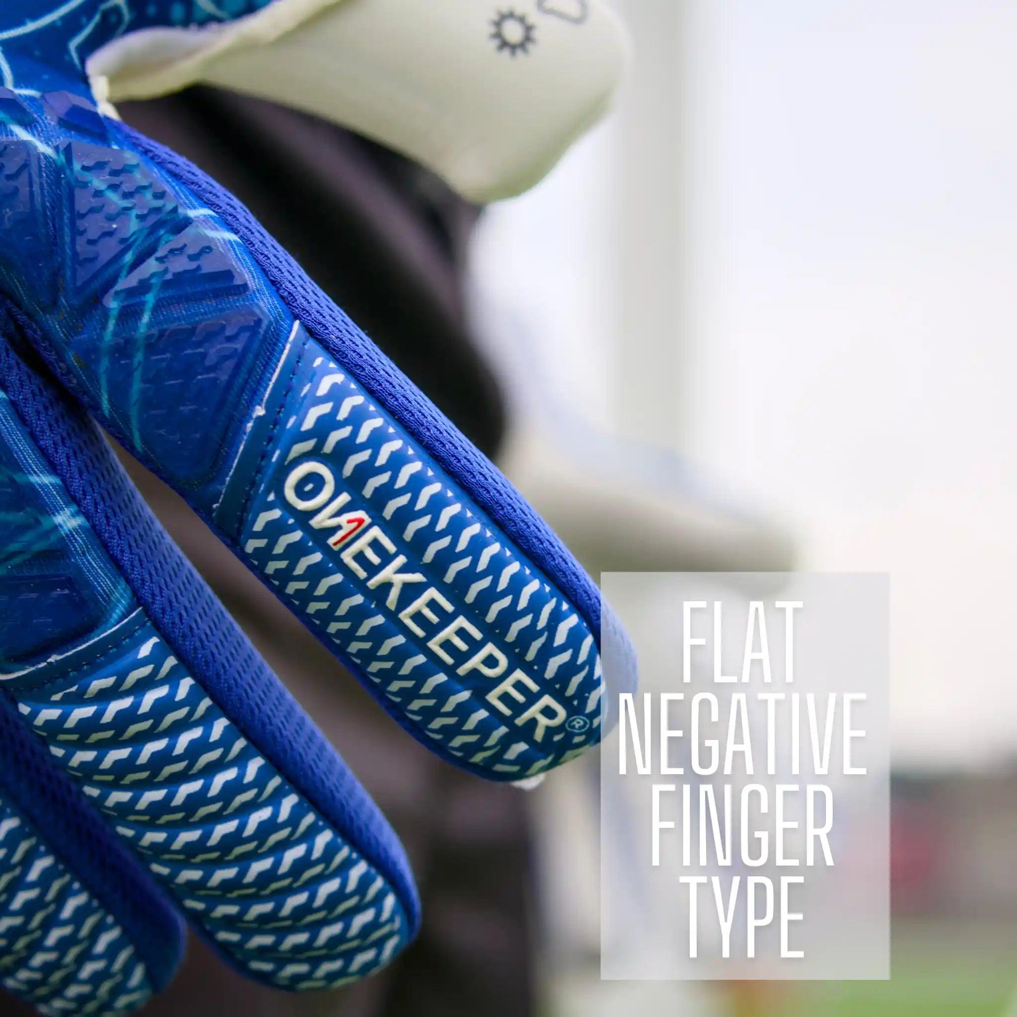 ONEKEEPER C-TEC Blue and White - Pro Goalkeeper Gloves for Kids & Adults - ONEKEEPER USA