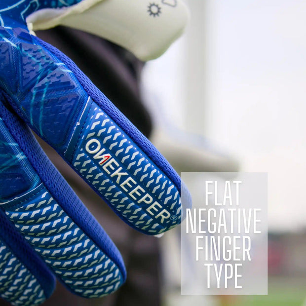ONEKEEPER C-TEC Blue and White - Pro Goalkeeper Gloves for Kids & Adults - ONEKEEPER USA