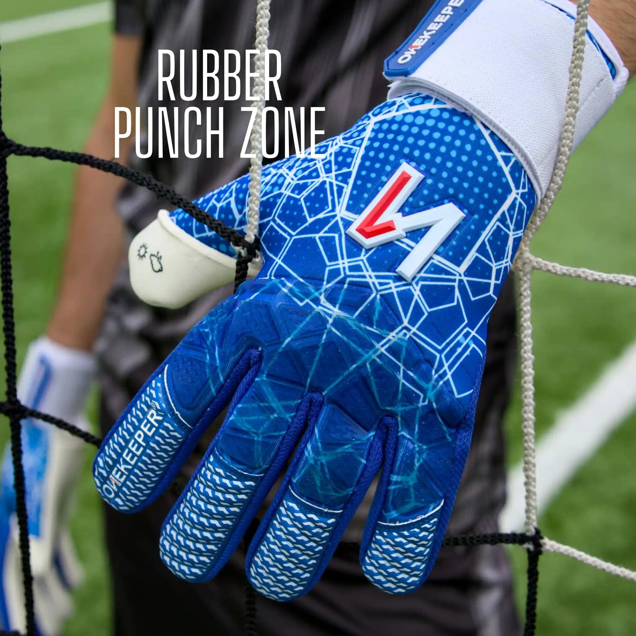 ONEKEEPER C-TEC Blue and White - Pro Goalkeeper Gloves for Kids & Adults - ONEKEEPER USA