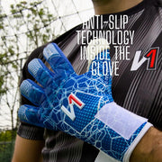 ONEKEEPER C-TEC Blue and White - Pro Goalkeeper Gloves for Kids & Adults - ONEKEEPER USA
