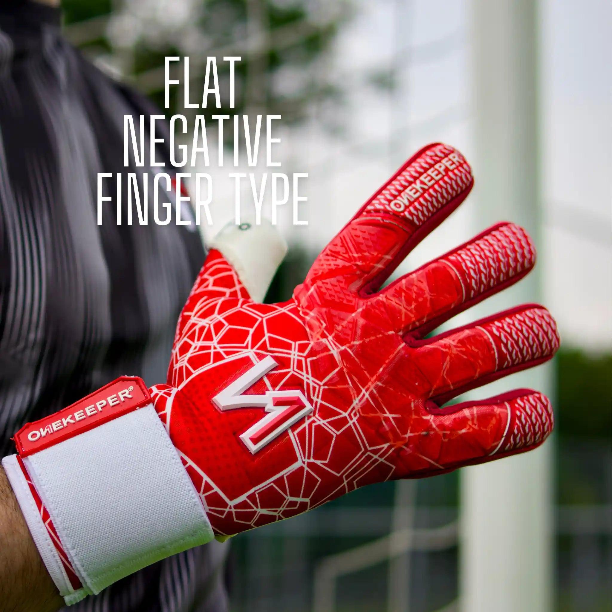 ONEKEEPER C-TEC Red and White - Pro Goalkeeper Gloves for Kids & Adults - ONEKEEPER USA