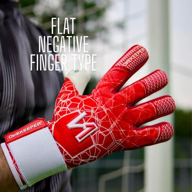 ONEKEEPER C-TEC Red and White - Pro Goalkeeper Gloves for Kids & Adults - ONEKEEPER USA