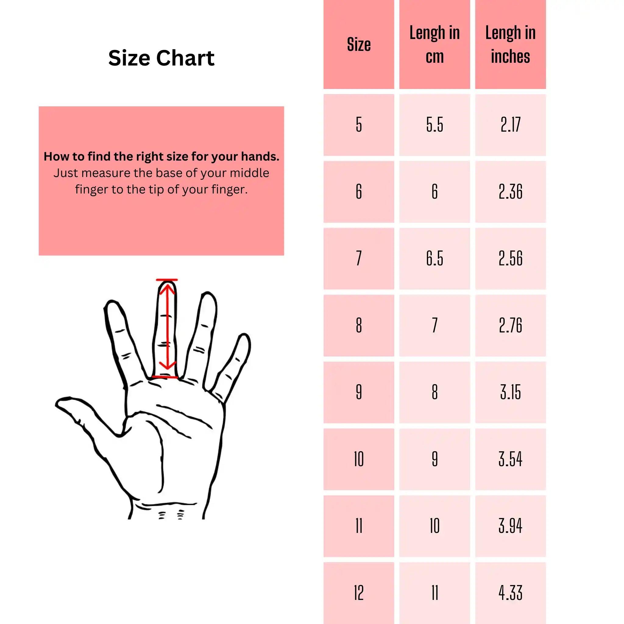 ONEKEPER Gloves Size Chart