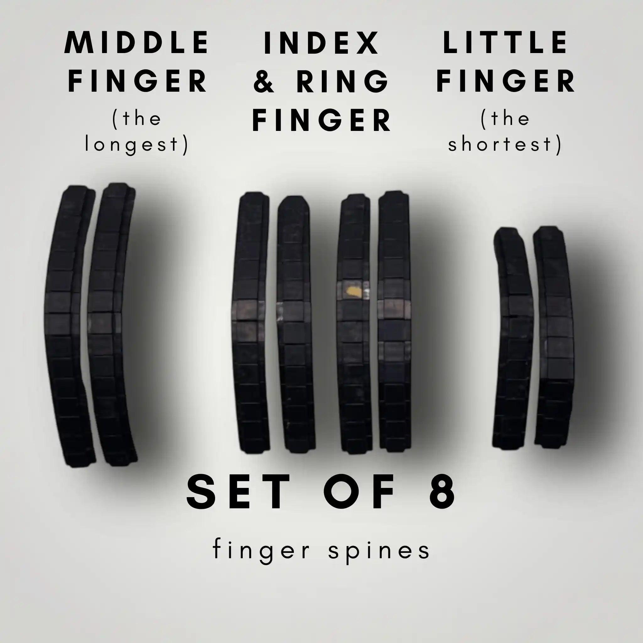 ONEKEEPER Soccer GK Fingersaves (Set of 8 Spines) Fits Goalkeeper Gloves Sizes 3-12 - ONEKEEPER USA