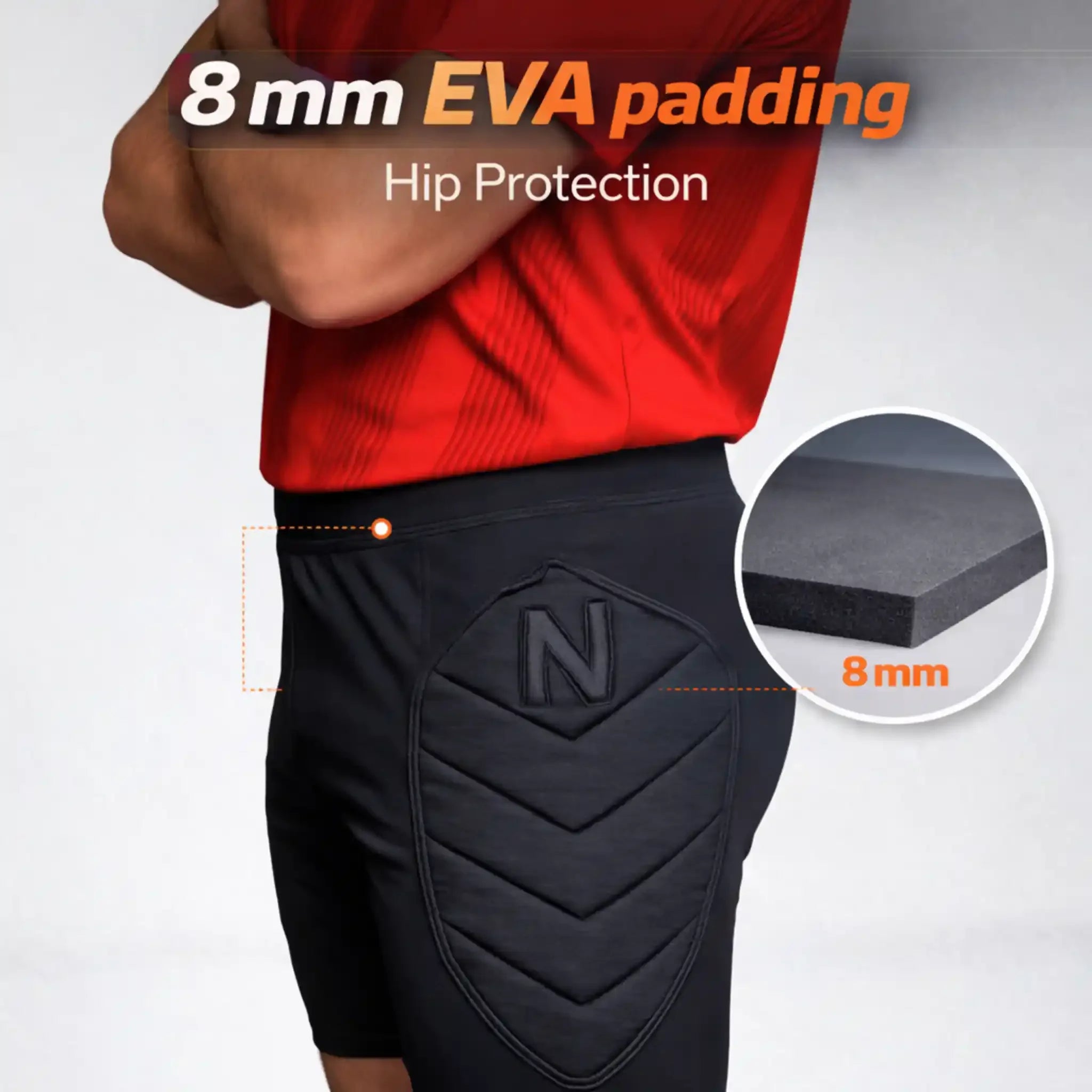 Compression Padded Rol Goalkeeper Padded Shorts | 8mm EVA Hip Pads | ONEKEEPER – ONEKEEPER USA