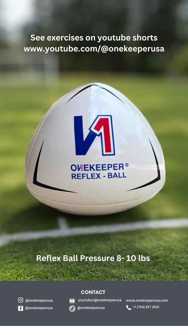 The Ultimate ONEKEEPER Soccer Reflex & Reaction Ball White for Kids & Junior