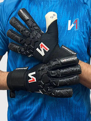 ONEKEEPER ACE Black and White - Negative Cut Pro-Level Goalkeeper Gloves - ONEKEEPER USA