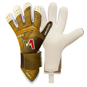 ONEKEEPER Viper Gold and White - Strap or Strapless Negative Cut Pro-Level Goalkeeper Gloves for Kids, Youth and Adults - ONEKEEPER USA