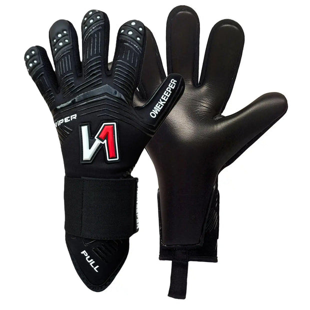 ONEKEEPER Viper Black - Strap or Strapless Negative Cut Pro-Level Goalkeeper Gloves for Kids, Youth and Adults - ONEKEEPER USA