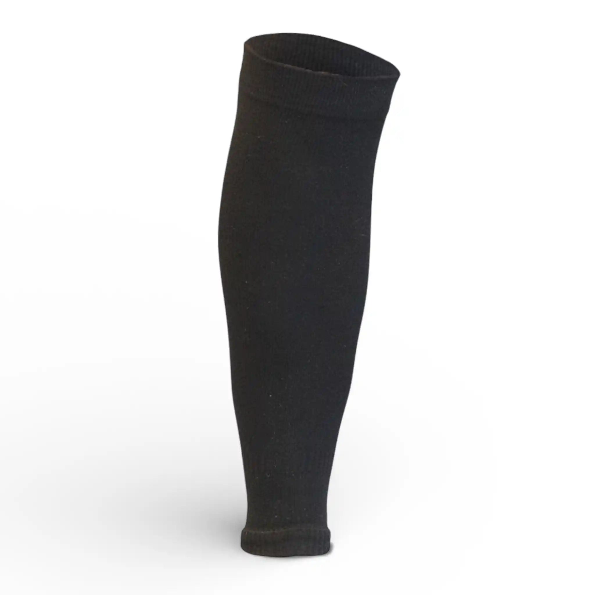 Black compression sock sleeve  a white background