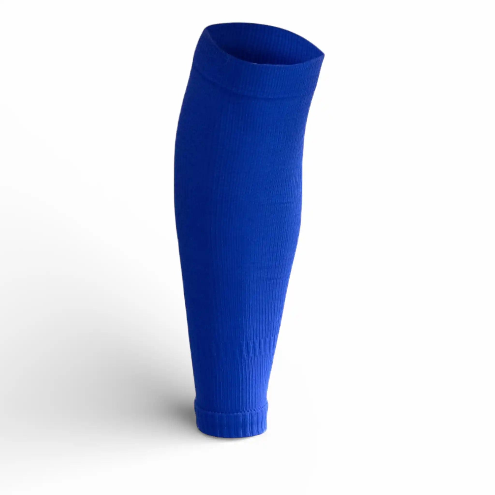 Blue knee-high sock sleeve on a white background