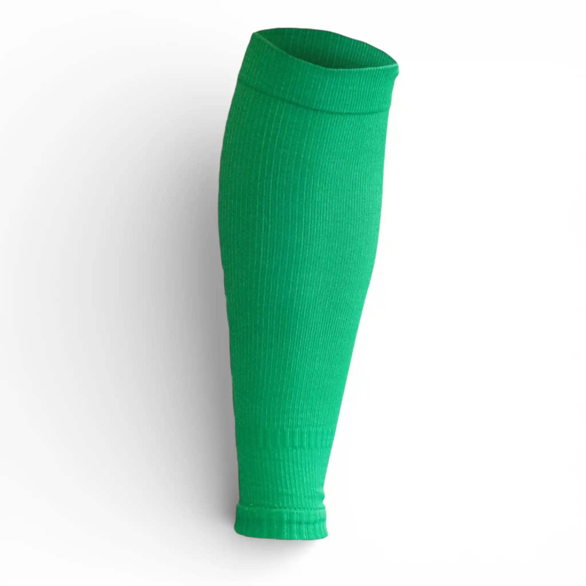 Green knee-high sock sleeve on a white background