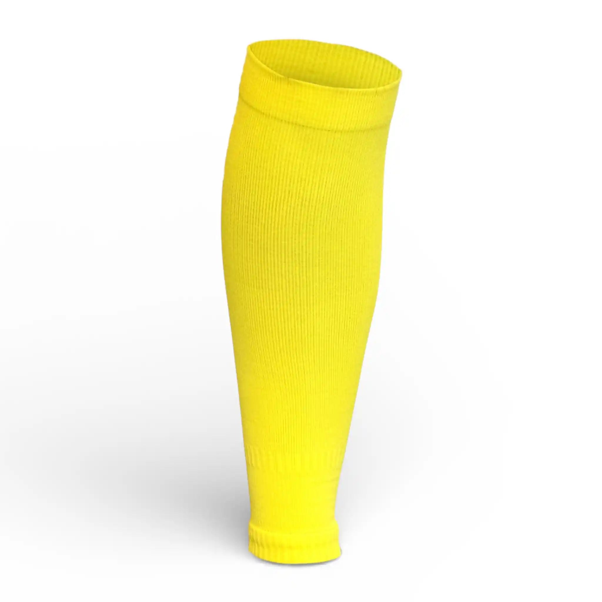Yellow knee-high sock sleeve on a white background